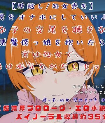 【壁越し/処女喪失/超濃厚エロ小説付き】「僕をオナホにしていいよ」 好きな子の交尾を聴きながら小悪魔僕っ娘を抱いたら、実は処女で、最後は本気なかだしセックス