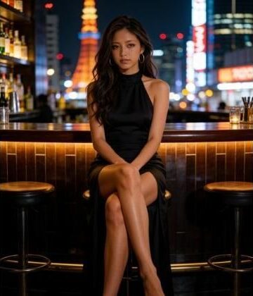黒ドレスの彼女