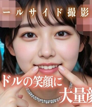アイドルの笑顔に大量顔射プールサイド撮影会