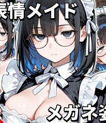 無表情メイド メガネをかける