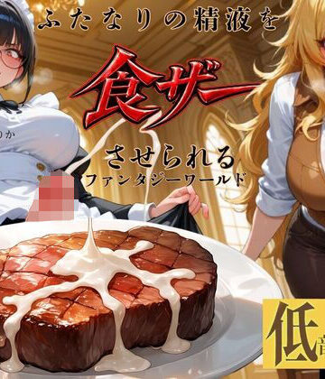 【低音おほ声/食ザー/逆フェラ】ふたなりの精液を食ザーさせられるファンタジーワールド