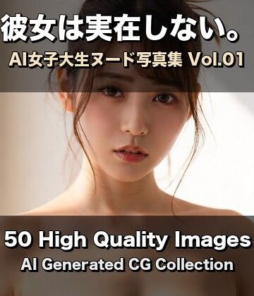 彼女は実在しない？AI女子大生ヌード写真集 Vol.01【50枚】