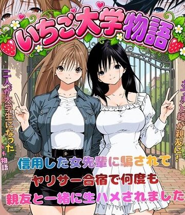 いちご大学物語〜信用した女先輩に騙されて親友と一緒にヤリサー合宿で何度も生ハメされました〜【にじのすな❤処女】レビュー5.00